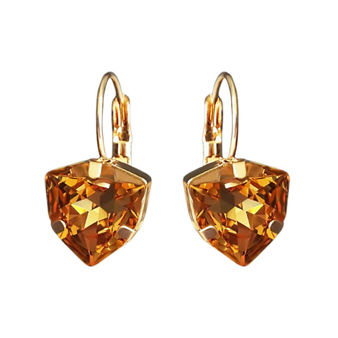 Auskarai „Bermudų trikampis (šviesus Kolorado topazas)“ su Swarovski™ kristalais